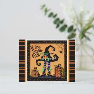 Funny Witch Shock Fits Quote Halloween Postkarte
