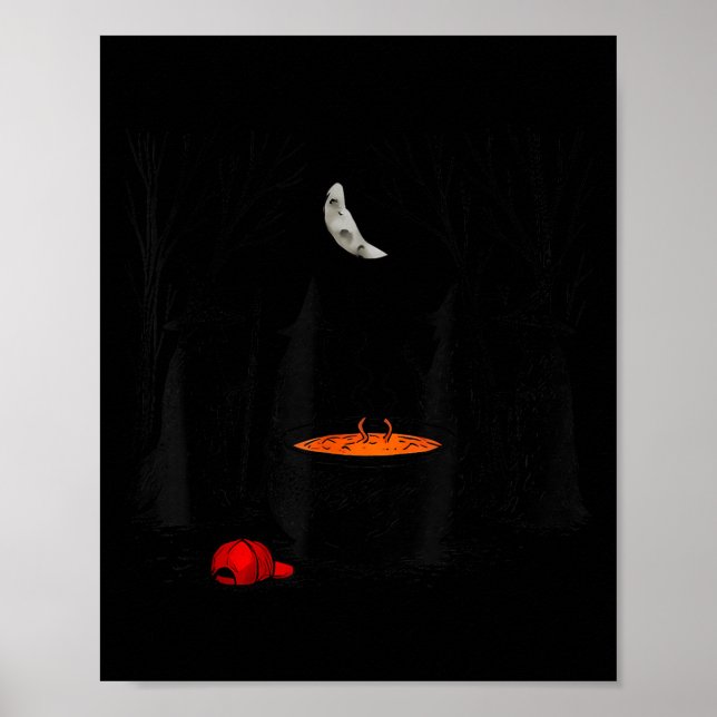 Funny Witches Brewing Cauldron Red Hat Anti Tr-mp  Poster (Vorne)