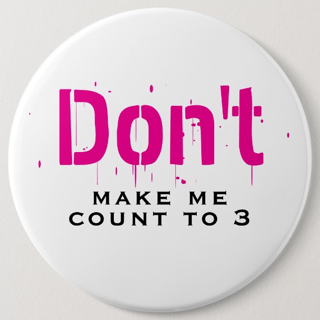 Funny Witty Cool Clever Minimalist Button Pin (Vorderseite)