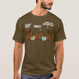 Funny, wo hast du Typ gehen Schokolade Bunny Funny T-Shirt