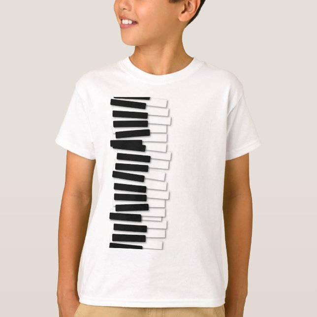 Funny Wobbly Piano Keyboard - Pianist und Musiker T-Shirt (Vorderseite)