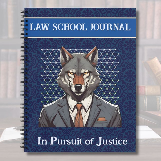Funny Wolf Geschenk für Anwälte der Juristen Notizbuch (Funny Wolf Gift for Law Student Lawyer Enforcement)