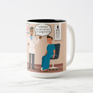Funny Woll nicht, Kaffee-Tasse zu arbeiten Zweifarbige Tasse