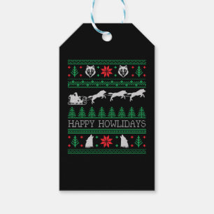 Funny Wolves Wolf Lover Ugly Christmas Sweater Geschenkanhänger