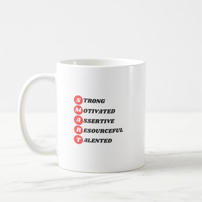 Funny Woman Akronym - SMART Kaffeetasse (Links)