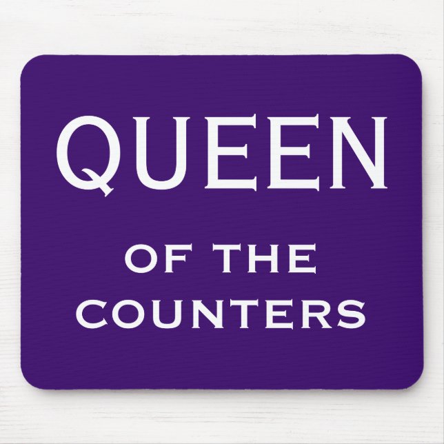 Funny Woman CFO Nickname - Queen of the Counters Mousepad (Vorne)