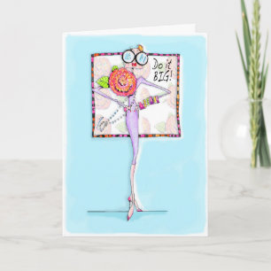 Funny Woman Geburtstagskarte, Geburtstagskarte Fre Karte