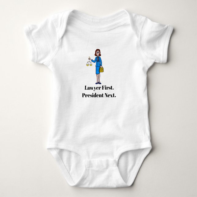 Funny Woman Lawyer Baby Shirt (Vorderseite)