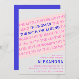 Funny Woman Myth Legend Pink 84. Geburtstag Einladung