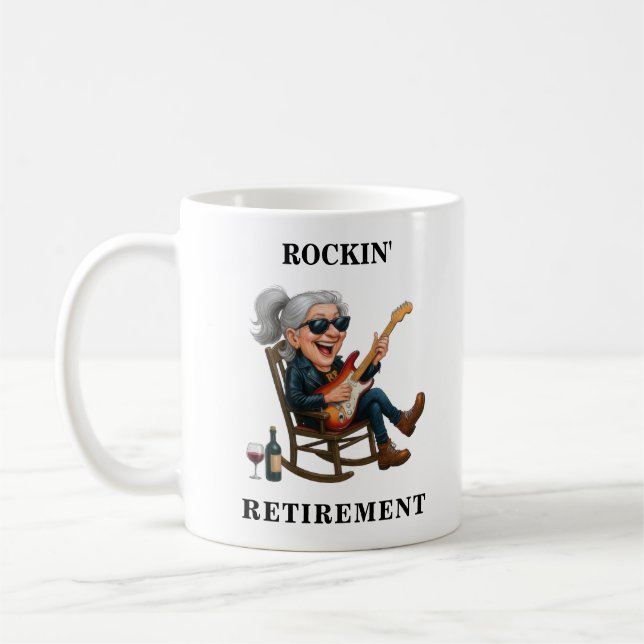 Funny Woman Retirement Kaffeetasse (Links)