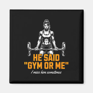 Funny Woman Weightlift Bodybuilding Sprichwort Gra Magnet