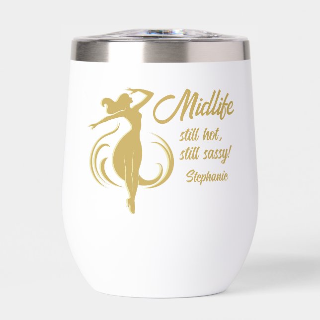 Funny Woman's Gold Midlife immer noch heiß 50. Geb (Vorderseite)