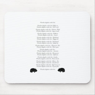 Funny Wombat Gedicht - Wombat Dingbat Cricket Fled Mousepad