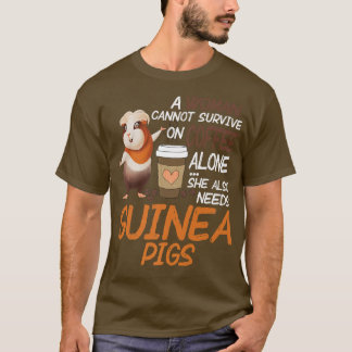 Funny Women Guinea Schweine Kaffee Lover Geschenk  T-Shirt