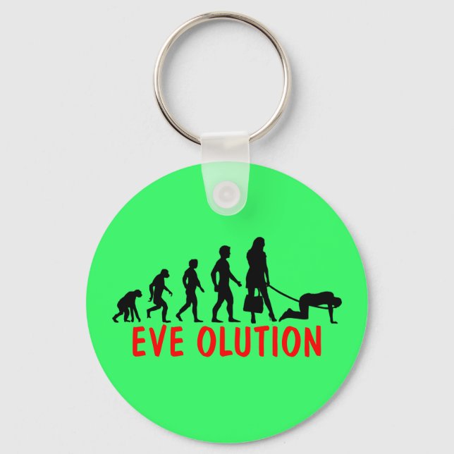 Funny women's Evolution Schlüsselanhänger (Vorderseite)
