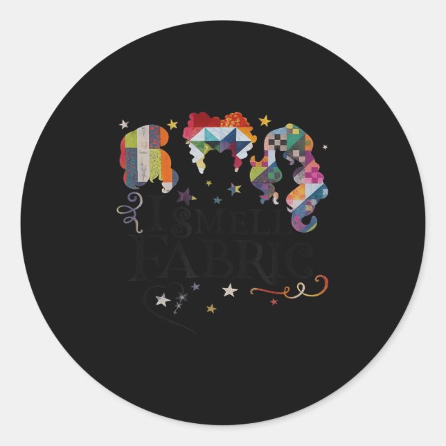 Funny Womens Quilter Nähen Ich rieche Runder Aufkleber (Vorderseite)