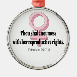 Funny Womens Rights Zitat Silbernes Ornament