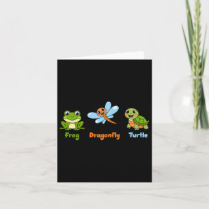 Funny Womens Subtle Political Humor Frog Dragonfly Karte