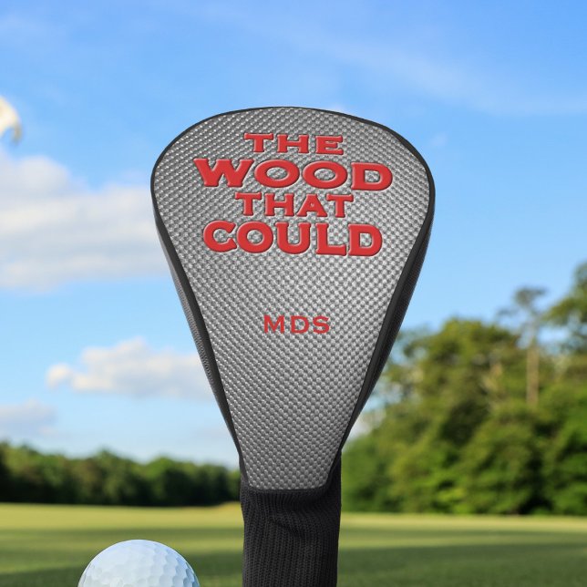 Funny Wood, das Monogram Golf Driver Cover Golf Headcover (It would cover the wood that will hit the best shots ever. Just add your initials)