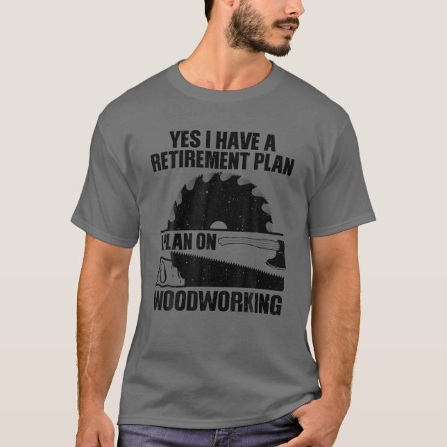Funny Wood Design für Männer Vater Carpenter Woo T-Shirt (Vorderseite)