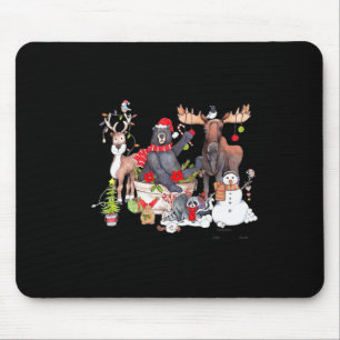 Funny Woodland Weihnachten Ansammlung für Ani Mousepad