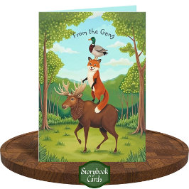 Funny Woodlands Tiere Stack Vermisst Sie werden gu Karte