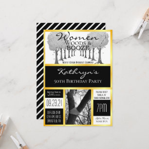 Funny Woodsy Frau Getaway Einladung