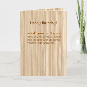 Funny Woodturner Definition Woodwender Geburtstag Karte