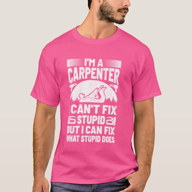 Funny Woodworking Carpenter Carpentry Woodworker G T-Shirt (Vorderseite)