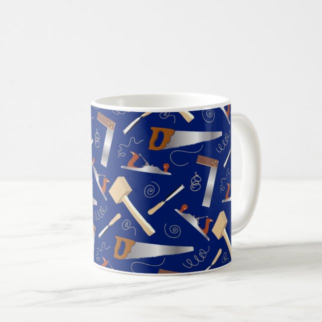 Funny Woodworking Tools Carpenter's Kaffeetasse (VorderseiteRechts)