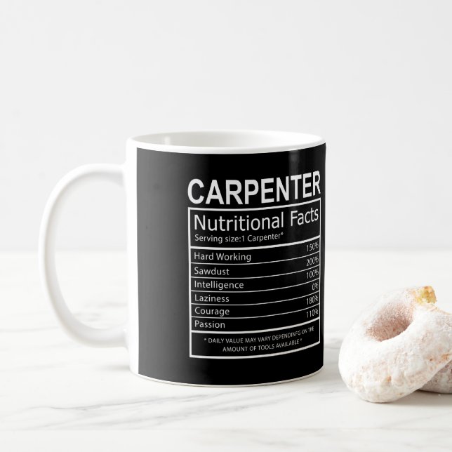 Funny Woodworking Vater Carpenter Carpenter Kaffeetasse (Mit Donut)