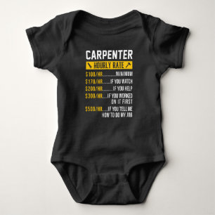 Funny Woodworking Vater Pater Carpenter Stündlich Baby Strampler