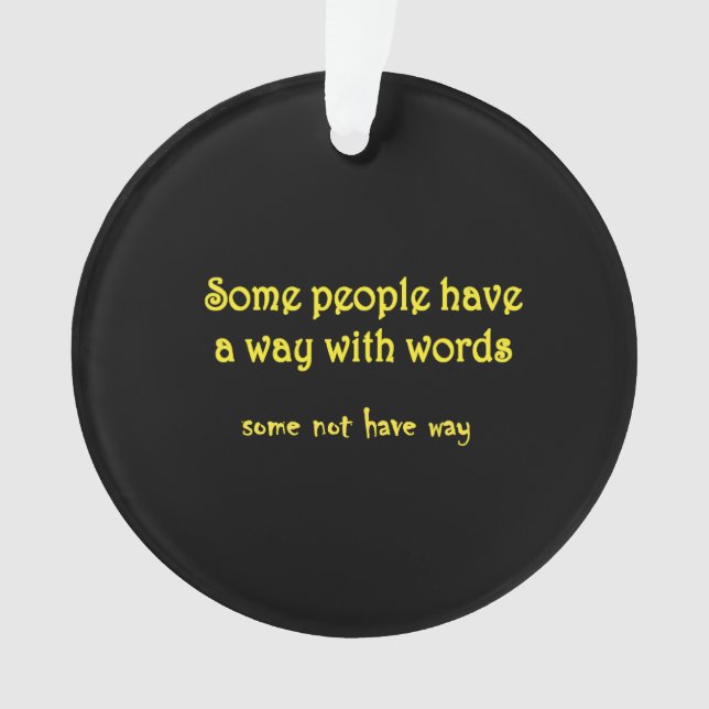 Funny Wordplay: A Tale of Two Sentences Ornament (Vorderseite)