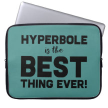 Funny Wordplay Hyperbole ist die beste Nerdy Geeky