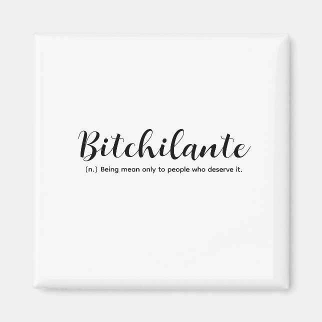 Funny Words Definition Typografy Zitat Magnet (Vorne)