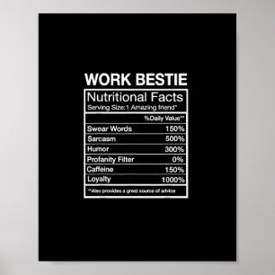 Funny Work Bestie Definition, Unglaublich witzig C Poster