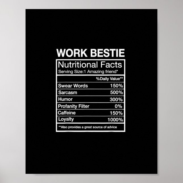 Funny Work Bestie Definition, Unglaublich witzig C Poster (Vorne)