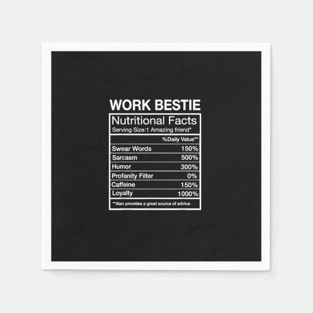 Funny Work Bestie Definition, Unglaublich witzig C Serviette (Vorderseite)