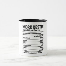 Funny Work Bestie Nutrition Fakten Tasse