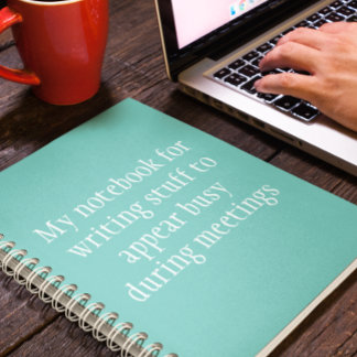 Funny Work Büro Humor Mein Notebook Notizblock