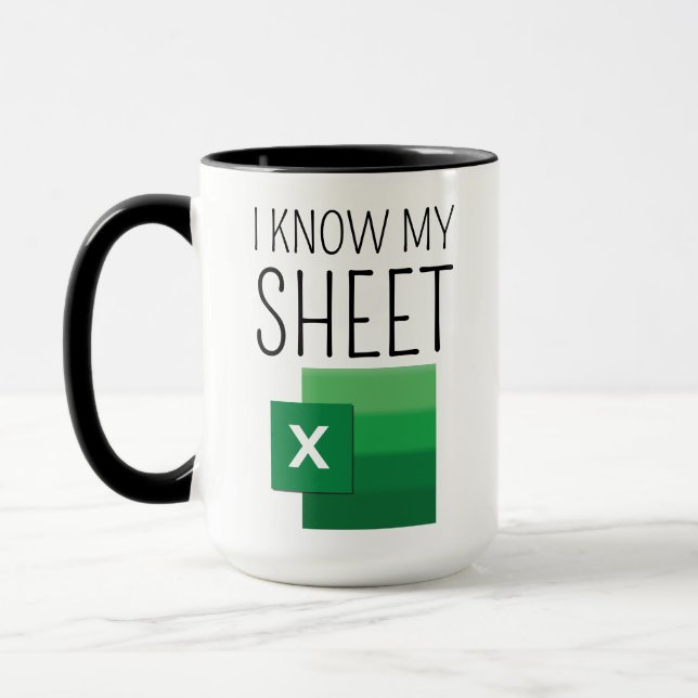 Funny Work Colleague Spreadsheet Gift Coffee Mug,  Tasse (Links)