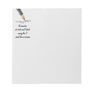 Funny Work Sprichwort Funny Quote Notes Notizblock