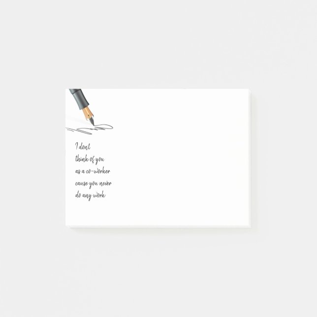 Funny Work Zitat Co-Worker funktioniert nicht Post-it Klebezettel (Vorderseite)