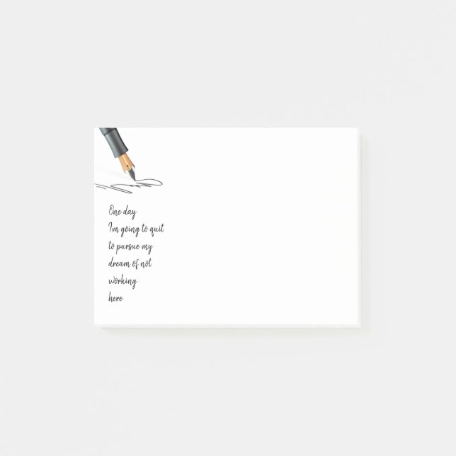Funny Work Zitat wird aufhören Post-it Klebezettel (Vorderseite)
