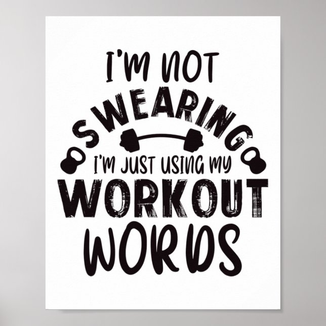 Funny Workout Gym Quote Weightlifting Exercise Bod Poster (Vorne)