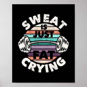 Funny workout gym weight lifting poster