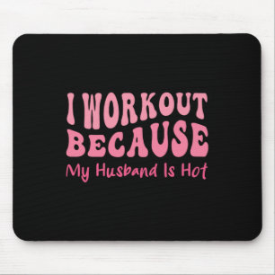 Funny Workout Gym Zitat Coole Ehefrau Fitness Moti Mousepad