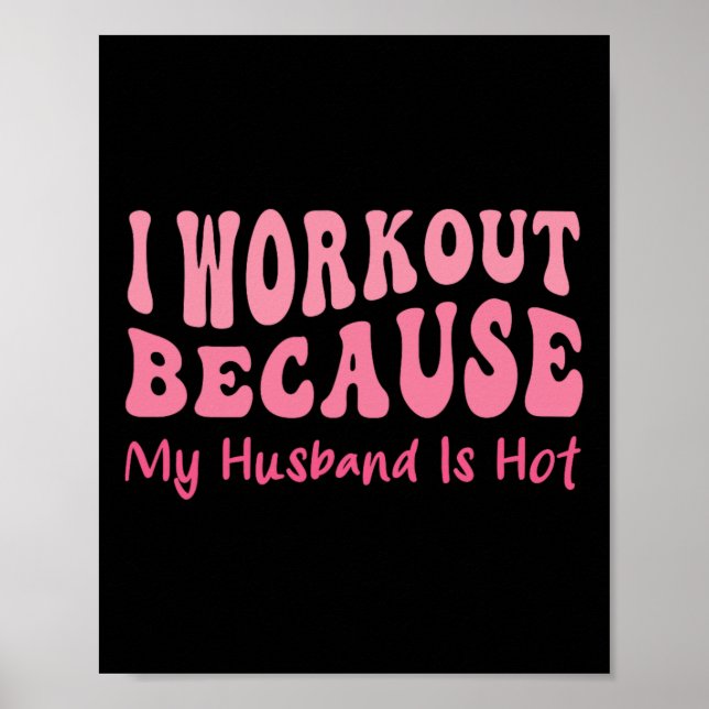 Funny Workout Gym Zitat Coole Ehefrau Fitness Moti Poster (Vorne)