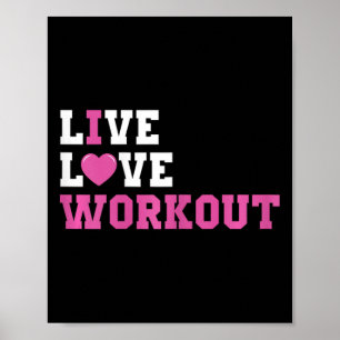 Funny Workout Lover Geschenke und Bodybuilding Out Poster