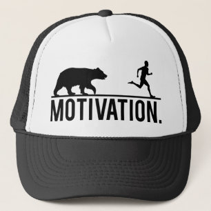 Funny Workout Motivation - Bear Chasing Jogger Truckerkappe